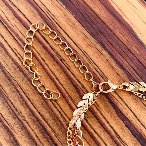 Fish Bone♡ GOLD Double Choker - Picture 4 of 5